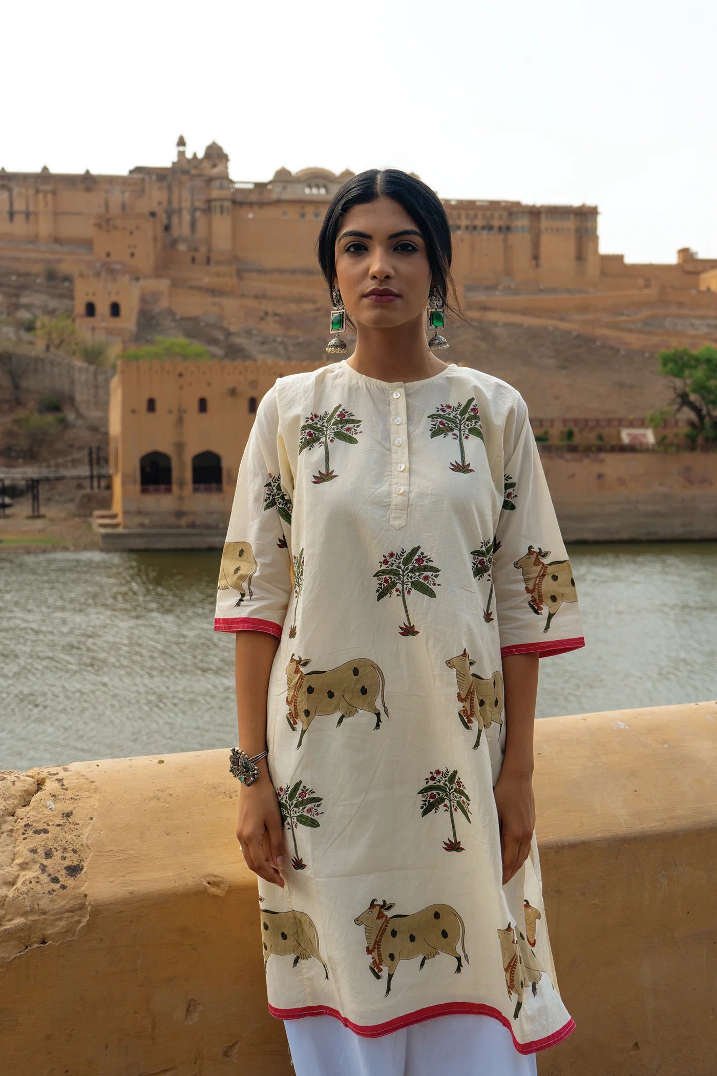 Handcrafted Printed Cotton Kurta