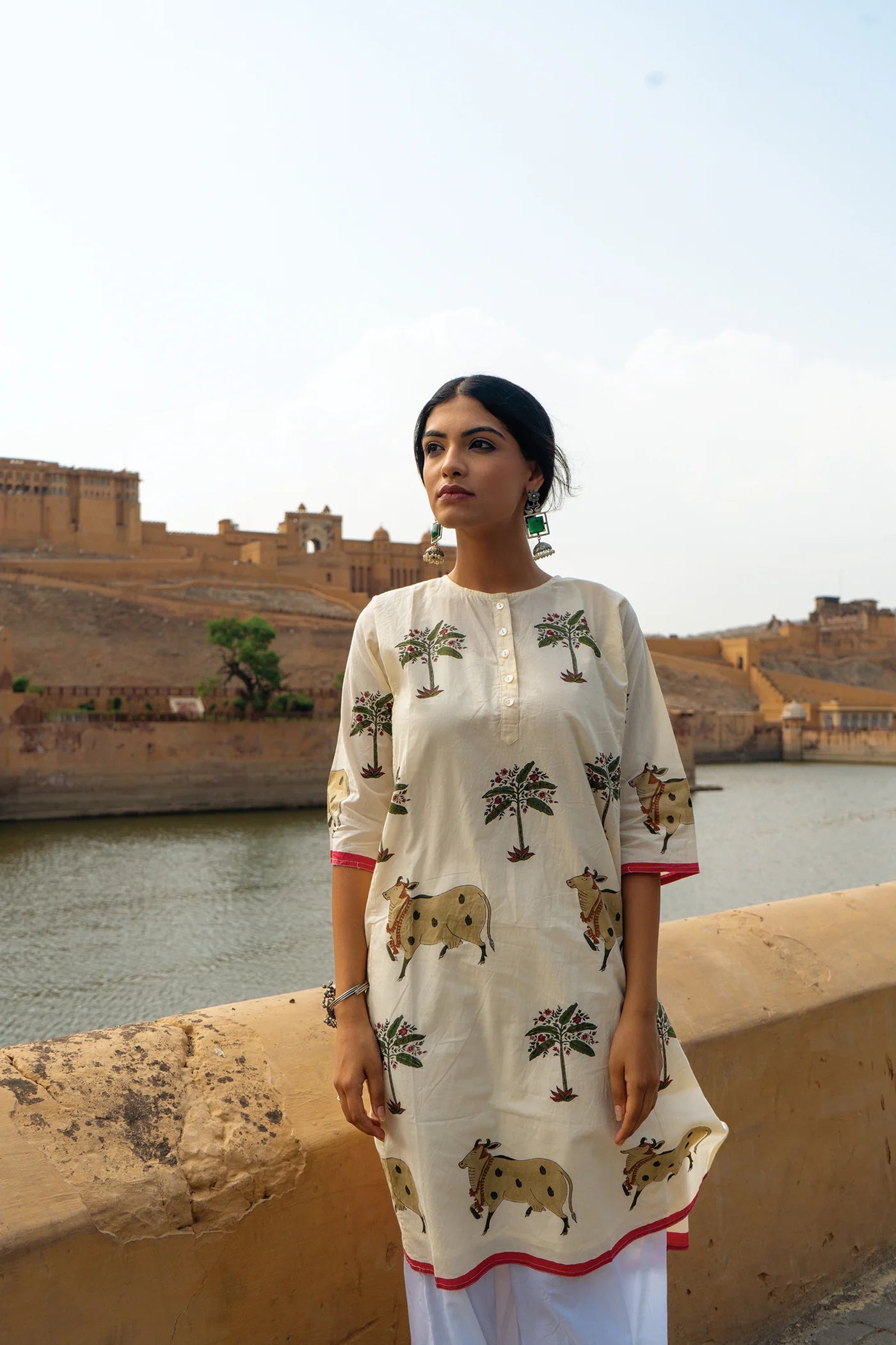 Handcrafted Printed Cotton Kurta