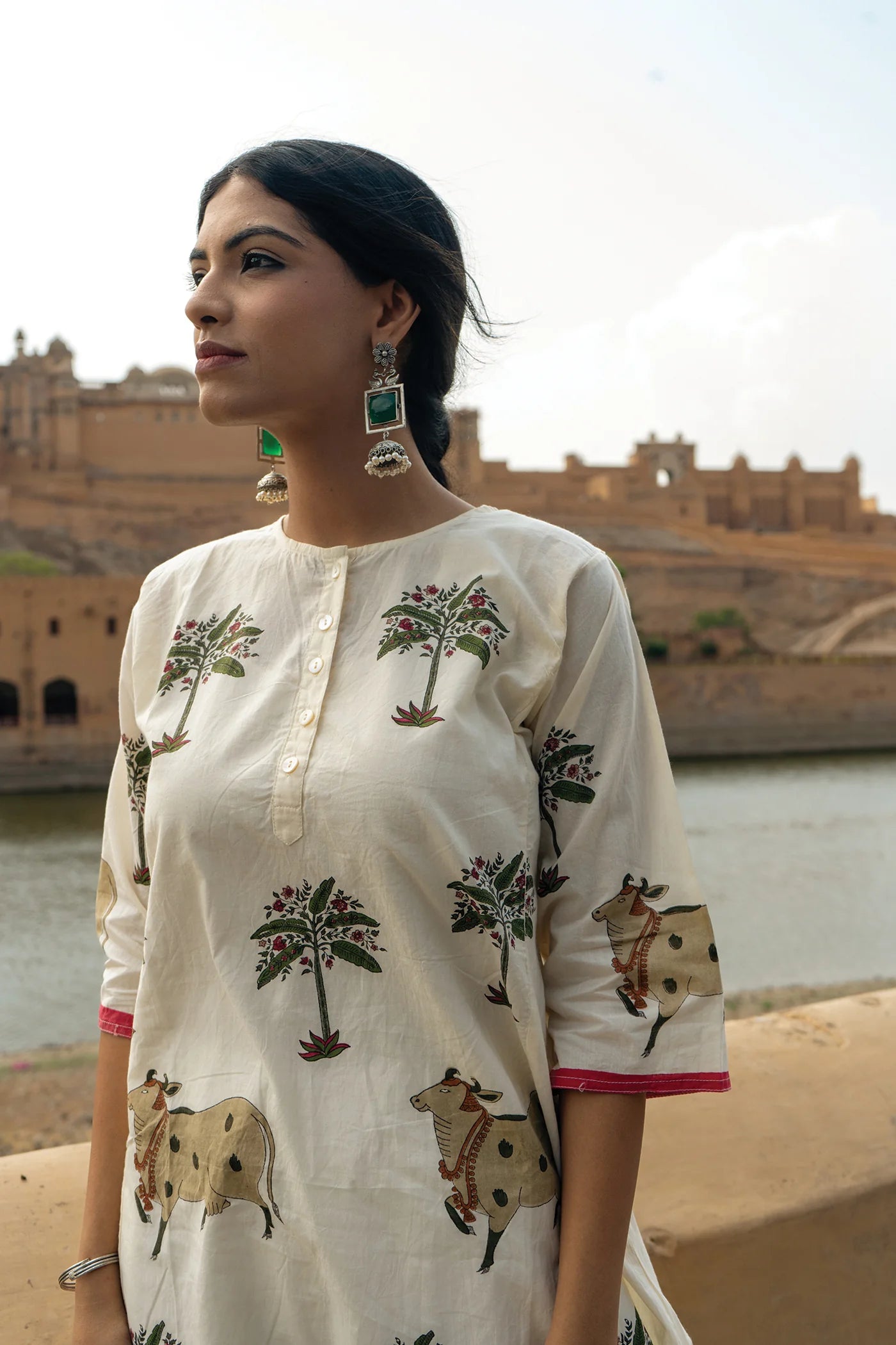 Handcrafted Printed Cotton Kurta